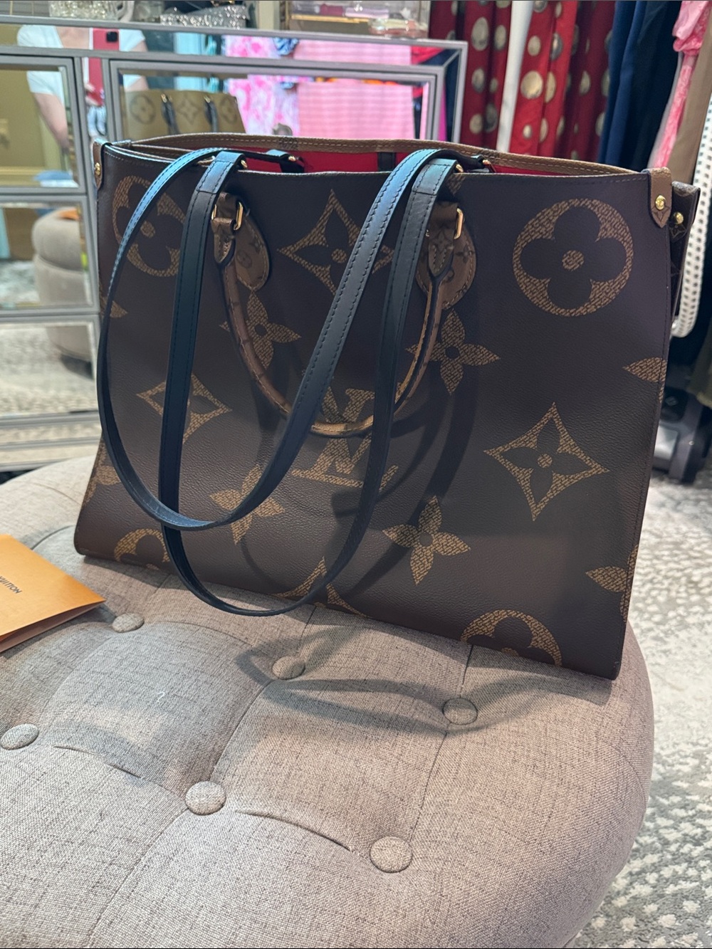 Louis Vuitton Large Brown/Black Monogram Canvas Tote
